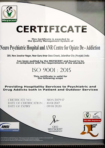 Empowerment Accreditation gallery of Dr Sarbjit's Neuro Psychiatric Hospital and anr Centre for Opiate De Addiction Jalandhar